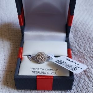 Sterling Silver Diamond Ring